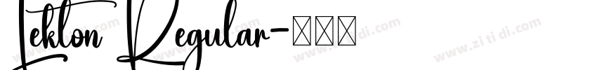 Lekton Regular字体转换